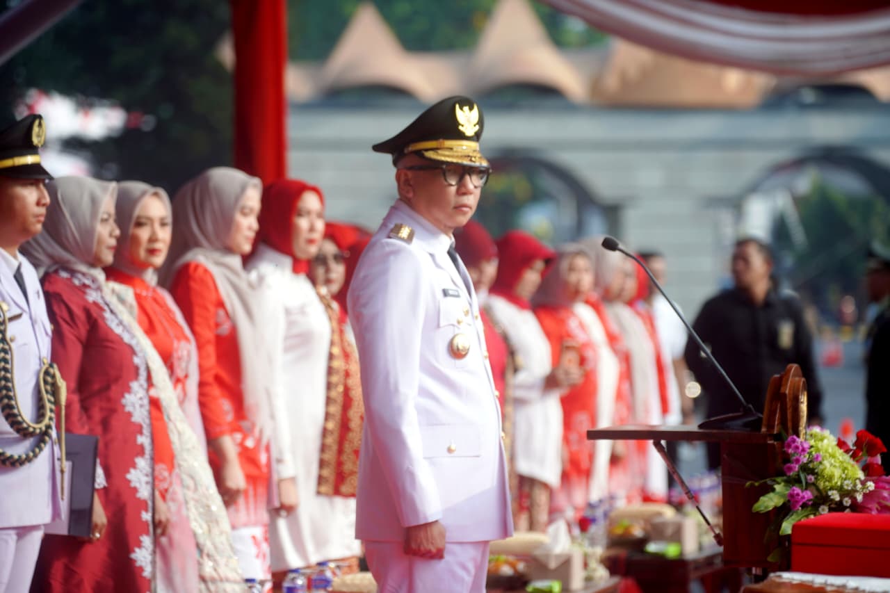 Gubernur Mirza Pimpin Upacara HUT ke-81 RI Tingkat Provinsi Lampung, Kobarkan Semangat Indonesia Berdaulat, Adil dan Makmur